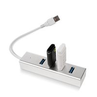 USB Hub 3.0 Splitter Aluminum Shell Data Charging Hub with 4 USB 3.0 Ports for Flash Drive TV Computer PC
