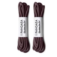 [2Pair Pack] Waxed Round Oxford Shoe Laces for Dress Shoes Chukka 3/32Inch Thin(#04 Dark Brown,47in (119cm))