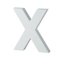 5.9"（L) x4.7"(H) x0.8"(W) 15x12x2cm Wall Letters Marquee Alphabet X Wood Wooden Number DIY Block Words Sign Hanging Decor Letter for Home Bedroom Office Wedding Party Decor White