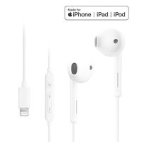 Lightning Earbuds Earphones Headphones with Microphone and Compact Controller, MFi-Certified Compatible with iPhone 11 Pro Max iPhone X XR XS Max iPhone 8Plus iPhone 7Plus in-Ear, ROVIIS R1