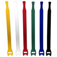8" Hook & Loop Cable Ties - 50 Pieces - Color: Blue