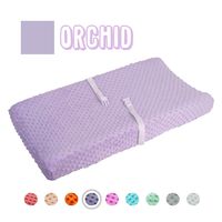Queness Baby Changing Pad Cover, Ultra Soft Minky Dot Changing Table Pad Cover for Diaper Changing Pad, Change Table Sheets, Ideal Shower Gift for Newborn Girls and Boys (Orchid)
