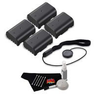 4 Batteries for Panasonic DMW-BLF19 + Accessories Kit