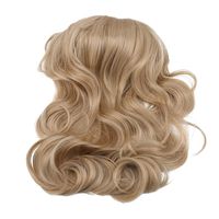 SOURBAN Women Heat Resistant Long Curly Hair Wig Party Cosplay Costume Wigs,Creamy-White