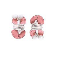 Leather Headphone Wrap 2-Pack Handmade by Hide & Drink :: Florida Flamingo