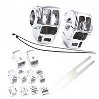 Chrome Switch Housings Caps Set for Harley Davidson Electra Glide Road King Tri Glide 1996-2013