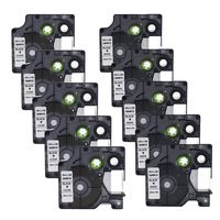 WonderTec 10 Pack Compatible DYMO D1 40913 40910 Labeling Tape for Dymo LabelManager 160, LabelManager 210D, LabelManager 260P, LabelManager 450D, LabelManager PnP Label Maker, 3/8" x 23', 9mm x 7m