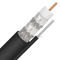 1000ft HEAVY DUTY RG-11 QUAD SHIELD COAXIAL CABLE WITH AERIAL MESSENGER BULK DIGITAL CABLE INTERNET COMCAST SPECTRUM AT&T CELLULAR BOOSTER HD ANTENNA 75 OHM UL ETL (IMPROVED SIGNAL STRENGTH OVER RG6)