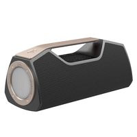 Wharfedale Portable Bluetooth Speaker with 25W Stereo Sound, Rich Bass, IPX7 Waterproof, Power Bank, Multi-Function LED Light, Built-in DSP, Type-C USB Charging, Speaker for Home, Outdoors -Black