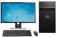 Dell Precision 3630 Workstation PC Bundle with i7-8700 3.2GHz, 32GB DDR4, 250GB SSD, Keyboard, Mouse, 24" Monitor, Windows 10 Pro