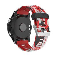 GBSELL Camo Floral Quick Fit Replacement Soft Band Strap For Garmin Fenix 5X GPS Watch (C)