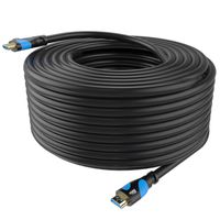 HDMI Cable 50 Feet Postta 4K HDMI2.0 Cable Support 4K(2160P),3D,1080P,Ethernet,Audio Return(ARC)-(Black-Pale Blue)