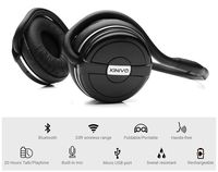 Kinivo BTH240 Bluetooth Headphones (Black, On-Ear, Wireless Music, Hands-Free Calling, Built-in Mic, Foldable, Memory Form Earpads, Travel Bag)