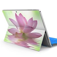 igsticker Ultra Thin Premium Protective Back Stickers Skins Universal Tablet Decal Cover for Microsoft Surface Pro 4/ Pro 2017/ Pro 6(2018 Released) 000147 Lotus　Water Surface　Flower