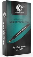 12 Pack Counterfeit Pens - Counterfeit Bill Detector Pens for US Currency - Markers Easily Detect Fake Money