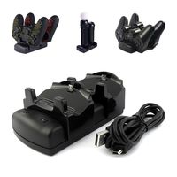 Kailisen PlayStation 3 Controller Charger PS3 / PS3 Move / PS4 Dock with USB Cable, 2 Port Charging Dock Station DualDock Charger Stand 3-in-1
