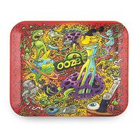 Ooze Life - Biodegradable Rolling Tray - Chemical Free Bamboo Rolling Tray - Serving Tray - Decomposable Tray - Dry Herb Accessories - Non-polluting Rolling Tray (Universe, Small 7.5" x 6")