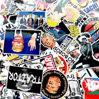 (55 Pack) Trump Sticker Funny Vinyl Stickers Pack for Laptop, iPhone, Water Bottles, Computer, and Hydro Flask