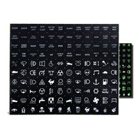 Frentaly Glow in Dark Rocker Switch Set Night Picture Word Label Decal Circuit Panel Sticker Car Boat Truck Marine (120pcs)