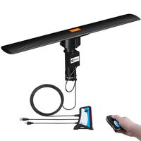 Philex Outdoor TV Antenna 150 Miles - Long Range Amplified Digital Antenna with 360 Wireless Remote Control and 33ft Coax Cable