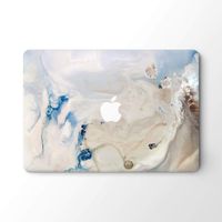 DowBier MacBook Decal Vinyl Skin Sticker Cover Anti-Scratch Decal for Apple MacBook (MacBook Air 13"/Inch 2018 Release(A1932), Natural Marble)