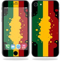MightySkins Skin Compatible with Apple iPhone 8 - Rasta Flag | Protective, Durable, and Unique Vinyl Decal wrap Cover | Easy to Apply, Remove, and Change Styles | Made in The USA