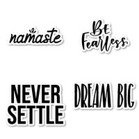 Dream and Be Fearless Sticker Pack Inspirational Stickers - 4 Pack - Laptop Stickers - for Laptop, Phone, Tablet Vinyl Decal Sticker (4 Pack) S210831