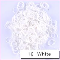 Kirinstores (TM) 600 PCS 24 Clips Bands Refills for Loom Rainbow Bracelet Dress Making (16 White)