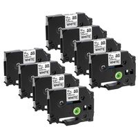 8-Pack Ptouch TZe-231 12mm 0.47" Laminated Tape Replace Brother TZe231 12 mm Labeling Tape, Tze TZ 231 Black on White Label Tape Compatible Brother P-touch Label Maker PT-D210 H100 H110 D400 D600 P700