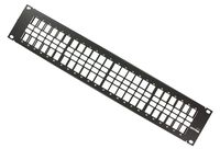Leviton 49255-H48 QuickPort Flat Panel, 48-Port, 2RU, Cable Management Bar Included