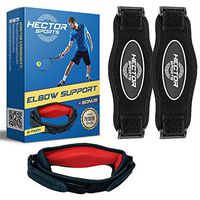 HECTOR SPORTS Tennis Elbow Brace for Tendonitis Golf Elbow Strap for Men and Women - Arm Band for Tennis Elbow Pain Relief Golfers Elbow Brace Forearm Brace with Compression Pad (2boxred)