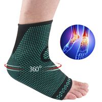 Fine Ankle Support - Compression Ankle Brace - Great for Running, Soccer, Volleyball, Sports - Ankle Sleeve Helps Sprains, Tendonitis, Pain (Black, M)