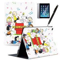LJX iPad 7th Generation 10.2" 2019 Case Snoopy Cute Cartoon Cover PU Leather Stand Protection Smart Auto Sleep/Wake Shell Compatible for Apple iPad 10.2 inch 2019#J