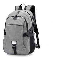 Travel Laptop Backpack, JOSEKO 17 Inch Nylon Anti-theft Laptop Bag With USB Charger Casual Business Backpack For Men Women Light Grey 12.60''(L) x 6.30''(W) x 19.29''(H)