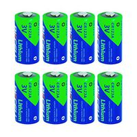 CR123 3V Lithium Batteries (CR123A, DL123, 123, EL123, CR17345),8 Counts