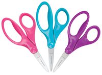 Fiskars 5 Inch Pointed-tip Kids Scissors 3 Pack, Warm