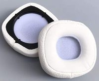 Justfitgear Replacement Protein Leather Ear Pads Cushions for Marshall Major III 3 Headphone Headset Earphone (White)