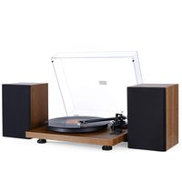 1byone Wireless  Turntable Hi-Fi System with 36 Watt Bookshelf Speakers, Vinyl Record Player with Magnetic Cartridge