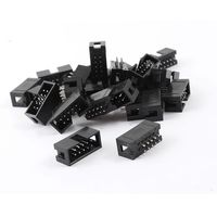 uxcell a14061000ux0342 2 2x5 Pins 2.54mm Pitch Straight Connector Pin IDC Box Headers (Pack of 25)