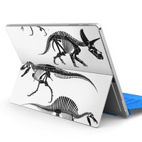 igsticker Ultra Thin Premium Protective Back Stickers Skins Universal Tablet Decal Cover for Microsoft Surface Pro 4/ Pro 2017/ Pro 6(2018) 013241 Dinosaur　Animal　Monotone