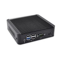 Quad core Mini pc with 4gb ddr3L Ram 32Gb Msata Ssd Intel j1900 fanless Desktop Qotom-Q190n auto Power