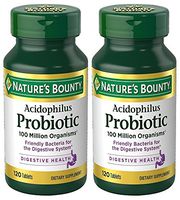 Nature's Bounty Probiotic Acidophilus 240 Tablets (2 X 120 Count Bottles)