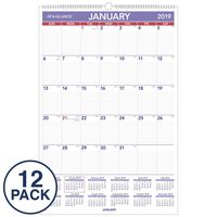 AT-A-GLANCE 2019 Monthly Wall Calendars, 20" x 30", XLarge, Wirebound, 12 Pack (PM4Z28)