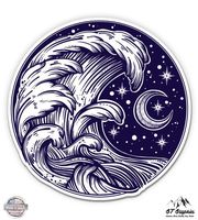 GT Graphics Wave Navy - 12" Vinyl Sticker Waterproof Decal