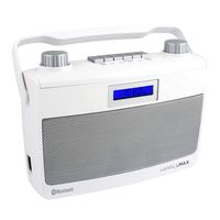 HANNLOMAX HX-500R Portable AM/FM Radio, Bluetooth, USB Port for MP3 Playback, Aux-in, AC/DC Dual Power Source. (White)