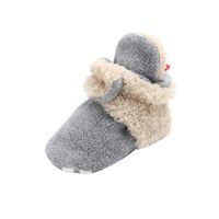 Axinke Infants Winter Warm Soft Comfy Cotton Crib Shoes Ankle Boots (0-6 Months, Khaki 1)