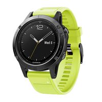 DKEnjoy Silicone Quick Fit Sports Wrist Band Replacement Accessory Watch Straps Bracelet for Garmin Fenix 5 Smartwatch (Amp Yellow)