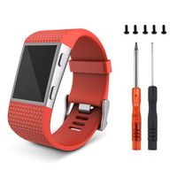 Newest Colorful Flower Surge Bands，Soft Silicone Band with Metal Buckle Bracelet Strap Replacement Band for Women Men Girls Replacement Accessories Fitness Wristband Sport (S, Orange)