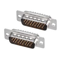 uxcell D-sub Connector Male Plug 26-pin 3-Row Port Terminal Breakout Solder Type for Mechanical Equipment CNC Computers Black Pack of 2