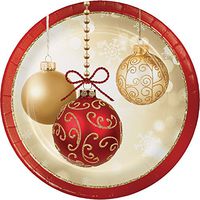 Creative Converting 8-Count Sturdy Style Dessert/Small Paper Plates, Opulent Ornaments